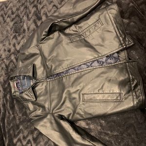 Black leather jacket